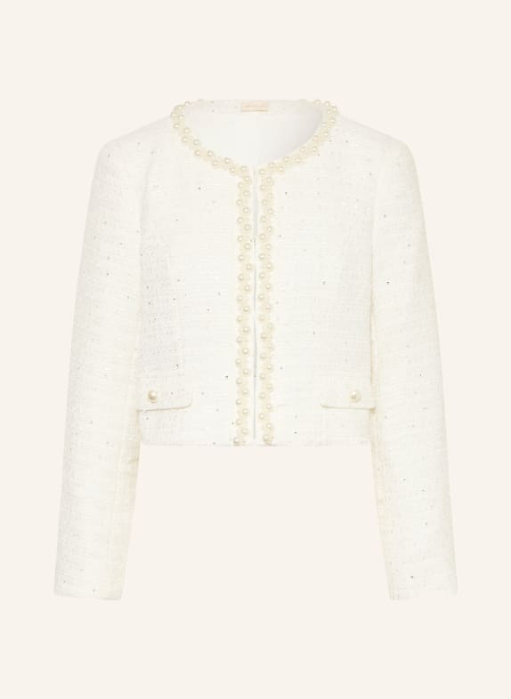 APART Tvídové sako s flitry a ozdobnými korálky REŽNÁ