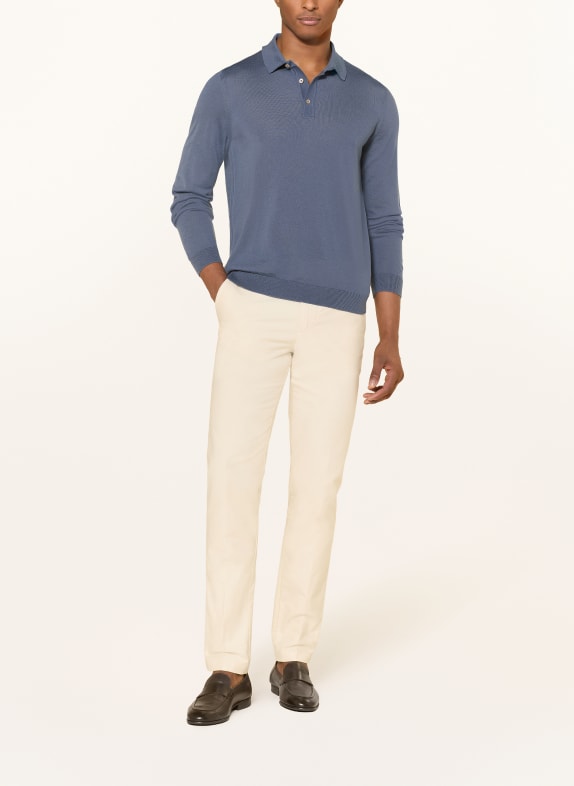 BOSS Strick-Poloshirt LANCIONE BLAU