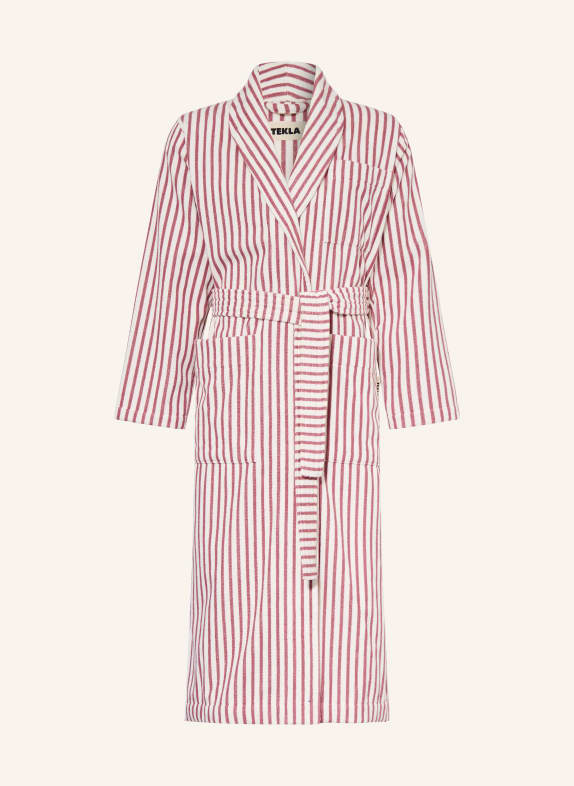 TEKLA Unisexový župan STARORŮŽOVÁ / REŽNÁ