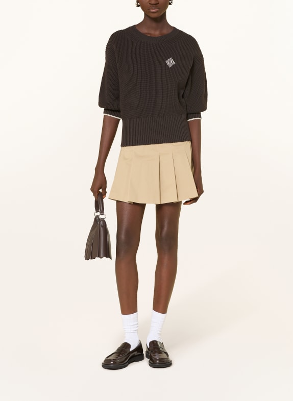 LACOSTE Trui met 3/4-mouwen MARRON FONCÉ