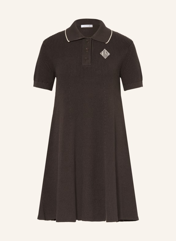 LACOSTE Strickkleid DUNKELBRAUN