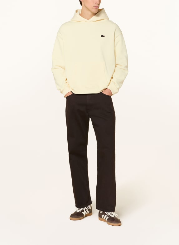 LACOSTE Hoodie ULTIMUM ECRU / MARRON FONCÉ