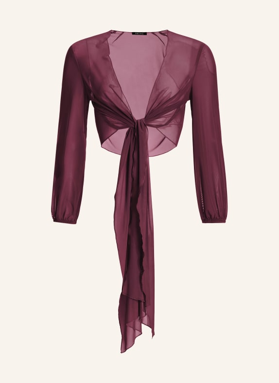 SWING Bolerko ze síťoviny TMAVĚ ČERVENÁ