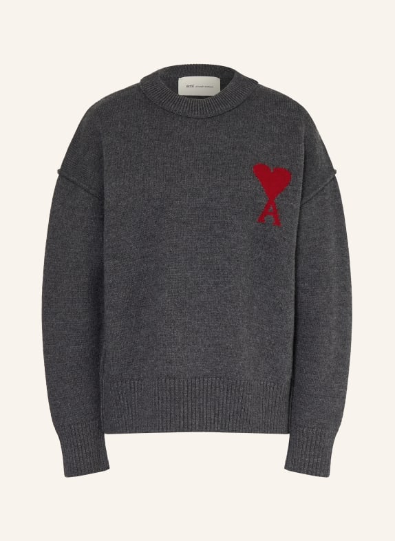 AMI PARIS Pullover DUNKELGRAU / ROT