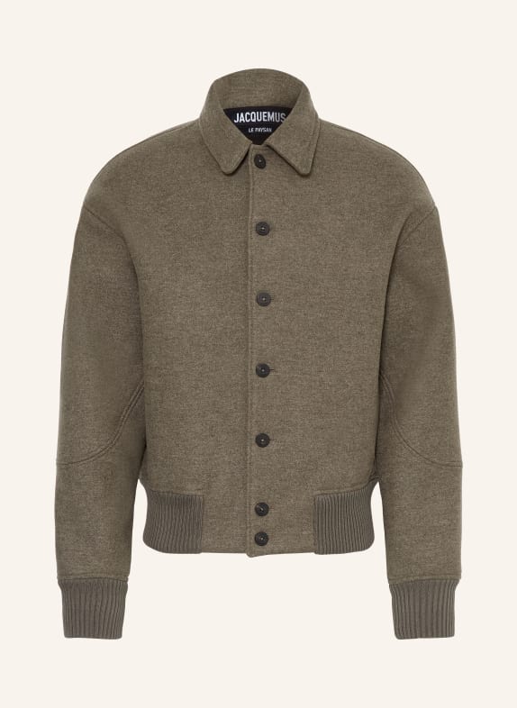 JACQUEMUS Jacke LE BOMBER FELTRO GRAU