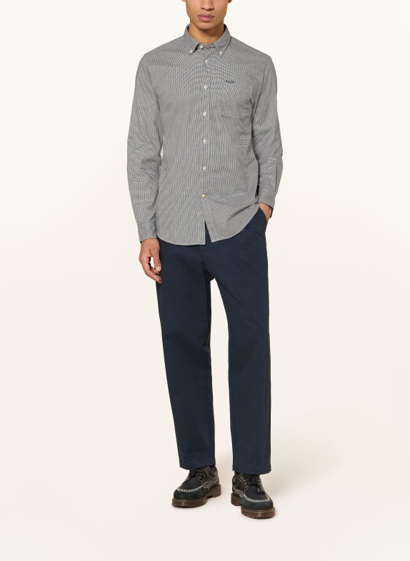 Barbour Overhemd HUNTLY Tailored Fit DONKERBLAUW / WIT