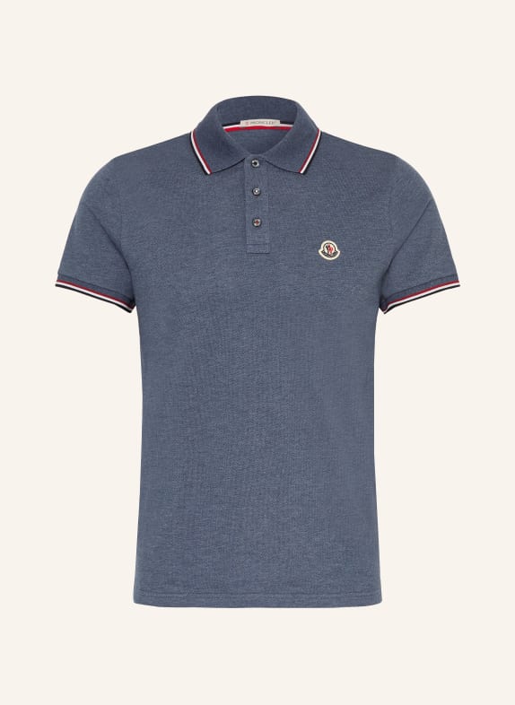 MONCLER Piqué-Poloshirt BLAU