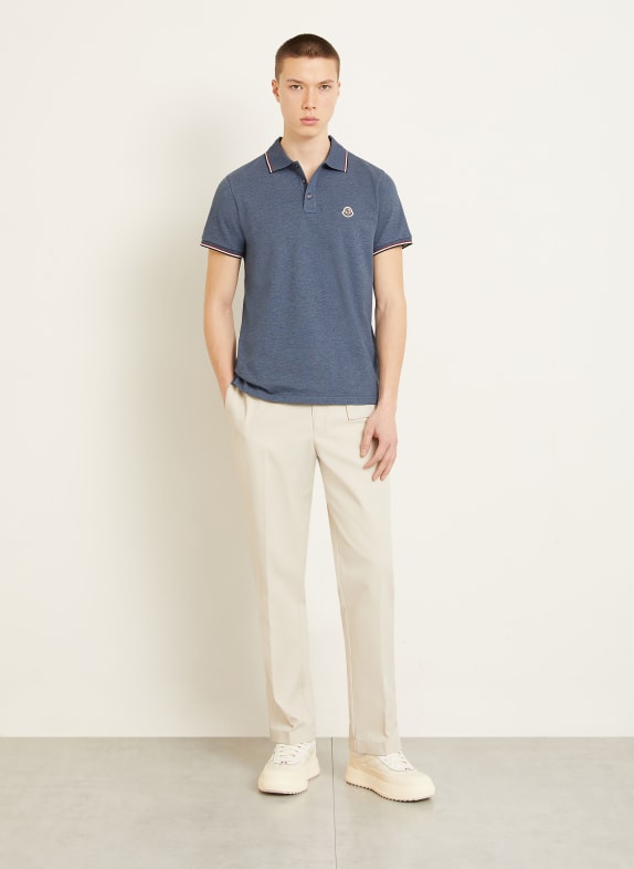MONCLER Piqué poloshirt BLAUW