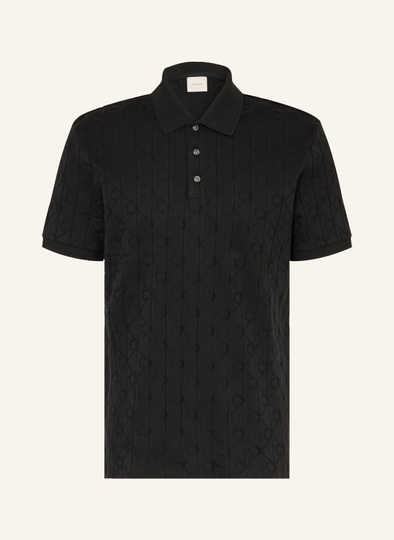 Calvin Klein jersey polo shirt BLACK