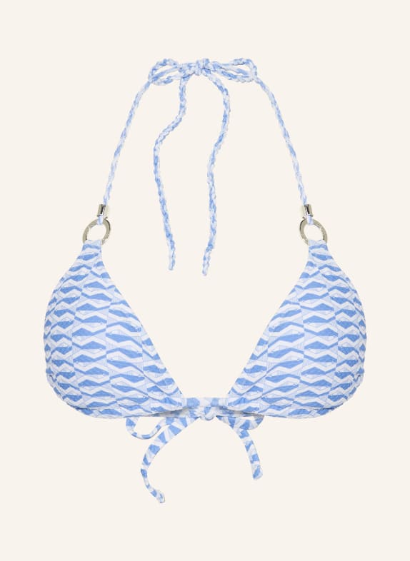 heidi klein Triangel-Bikini-Top TINOS HELLBLAU / WEISS