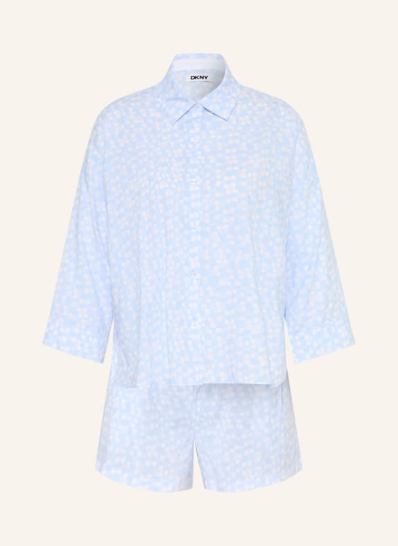 DKNY Krótkie piżamy BOLD CITY LIGHTS JASNONIEBIESKI / SZARY / BIAŁY