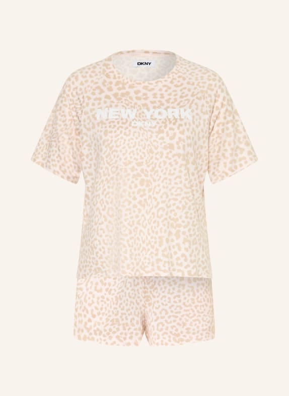 DKNY Krótkie piżamki SPRING STORIES RÓŻOWY / BEŻOWY