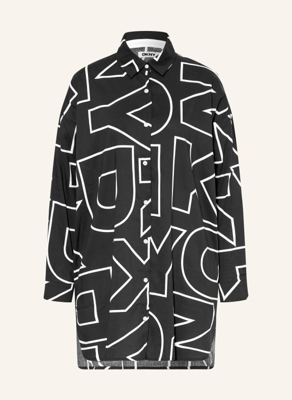 DKNY Koszulka nocna BOLD CITY STREETS CZARNY / BIAŁY