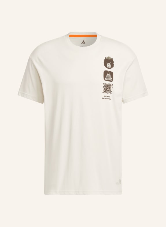 adidas TERREX Koszulka MULTI GRAFIK KREMOWY / CIEMNOBRĄZOWY