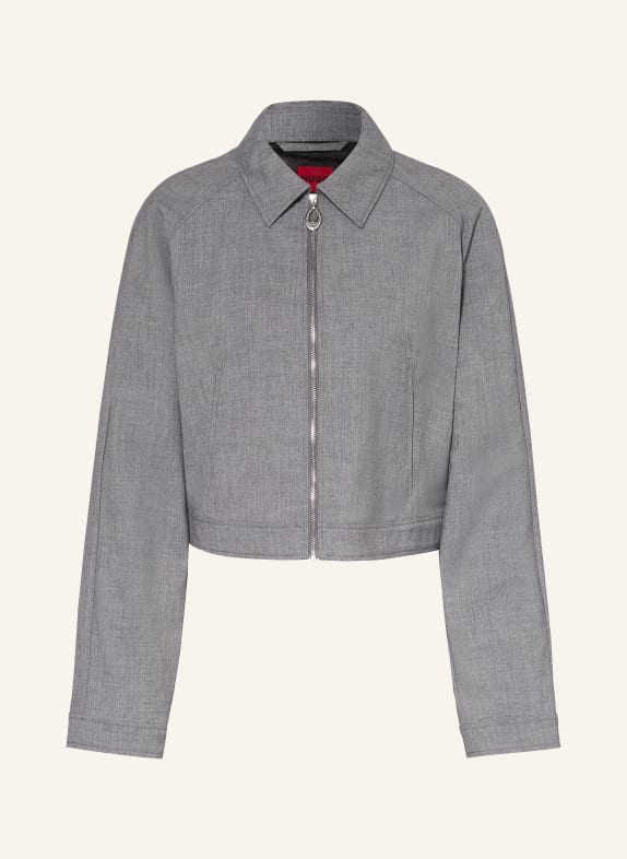 HUGO Krabicová bunda AMENISA ŠEDÁ