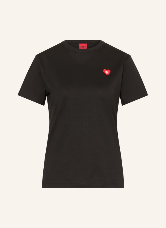 HUGO T-Shirt DAMACIA SCHWARZ