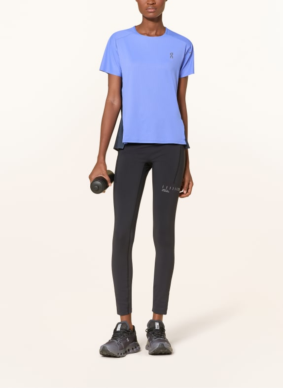 On Hardloopshirt PERFORMANCE-T BLAUW / DONKERBLAUW