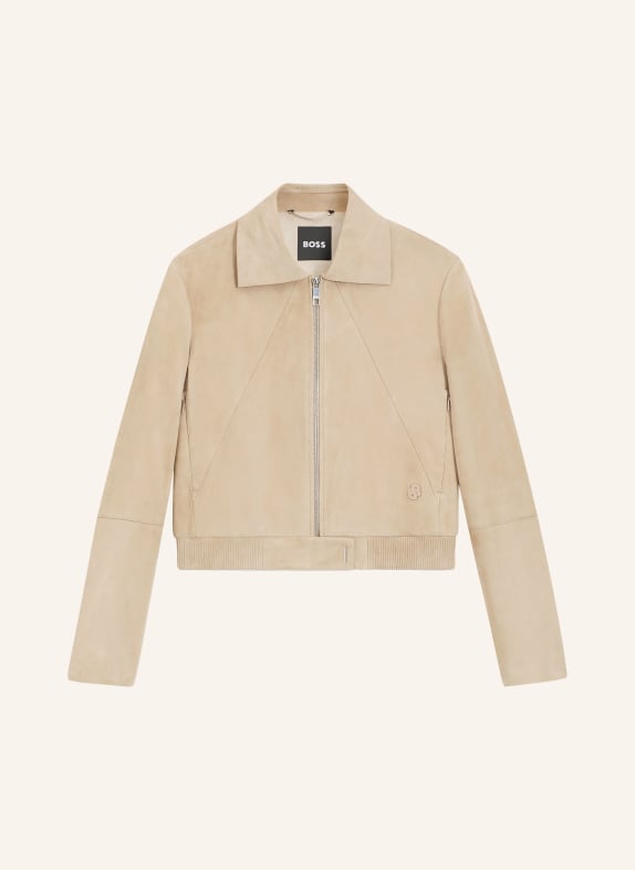 BOSS Lederblouson SALENE BEIGE