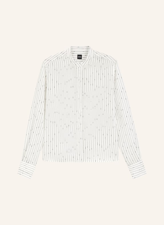 BOSS Blůza BERTYNA BÍLÁ / ČERNÁ