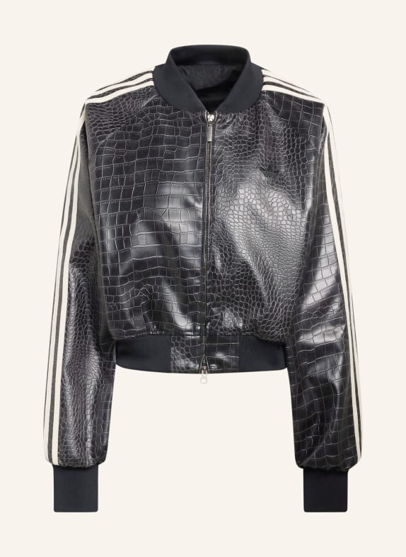 adidas Originals SST PLEATHER leather-look blouson BLACK / ECRU