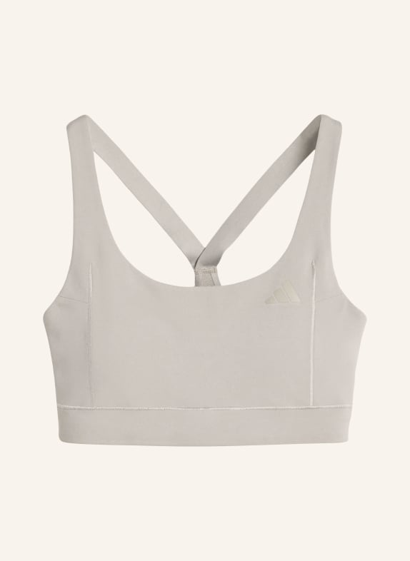 adidas Sportovní podprsenka OPTIME TRAINING ČERNOŠEDÁ
