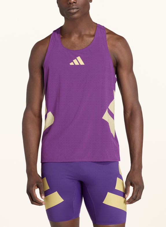 adidas Hardloopshirt ROAD TO RECORDS PAARS / DONKERGEEL