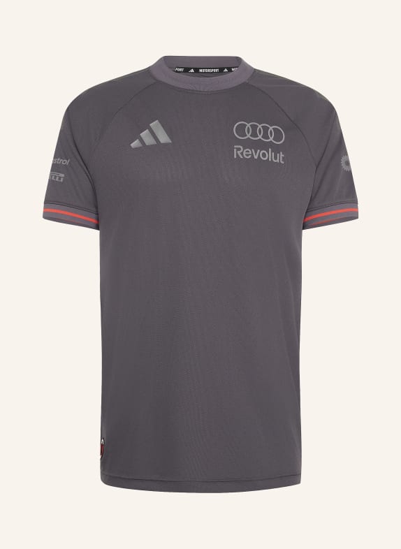 adidas Koszulka AUDI FORMULA ONE TEAM JERSEY AUTHENTIC CZIEMNOSZARY / JASKRAWY CZERWONY