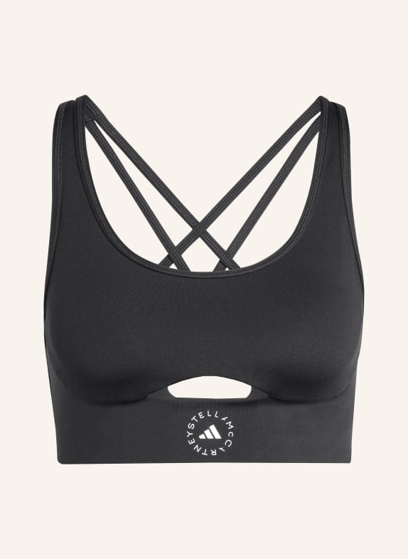 adidas by Stella McCartney Sportovní podprsenka ADIDAS BY STELLA MCCARTNEY ČERNÁ