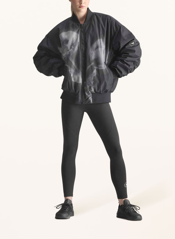 adidas by Stella McCartney Oversized bunda ADIDAS BY STELLA MCCARTNEY ČERNÁ / ŠEDÁ