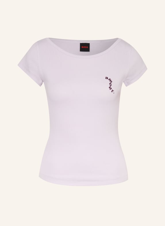 BOSS Tričko ETINE SVĚTLE FIALOVÁ