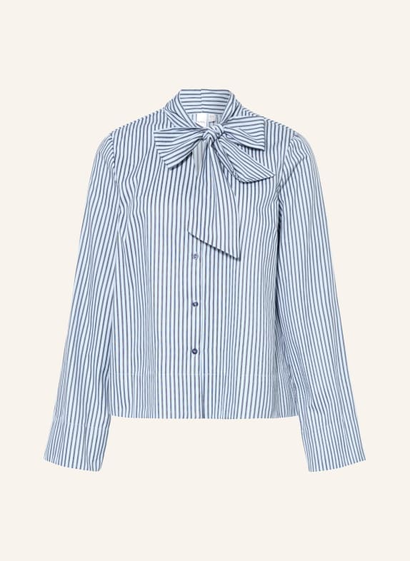 Y.A.S. bow blouse WHITE / BLUE
