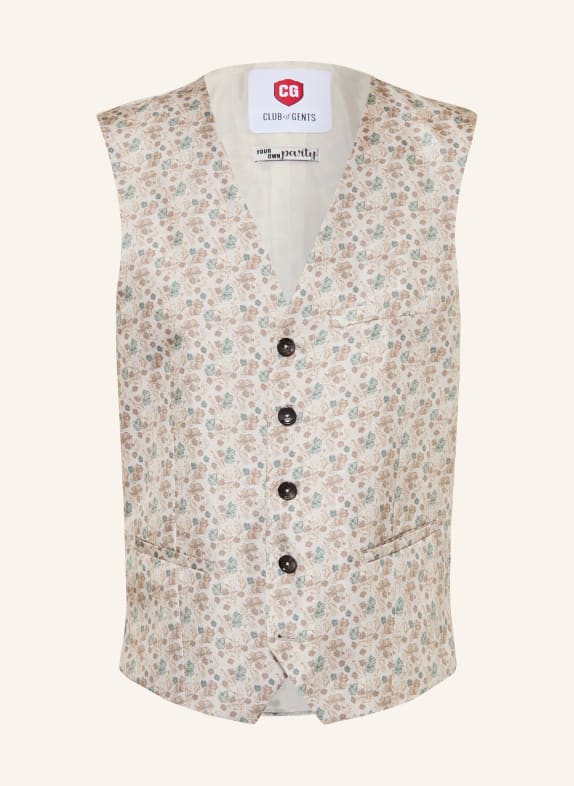 CG - CLUB of GENTS Anzugweste CG PLUM Slim Fit 71 HELLBRAUN