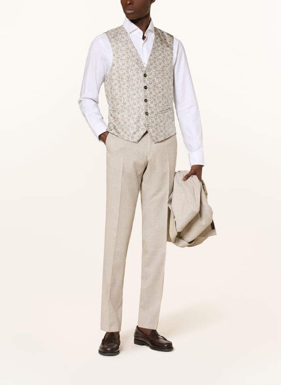 CG - CLUB of GENTS Gevuld vest CG PLUM Slim Fit 71 HELLBRAUN