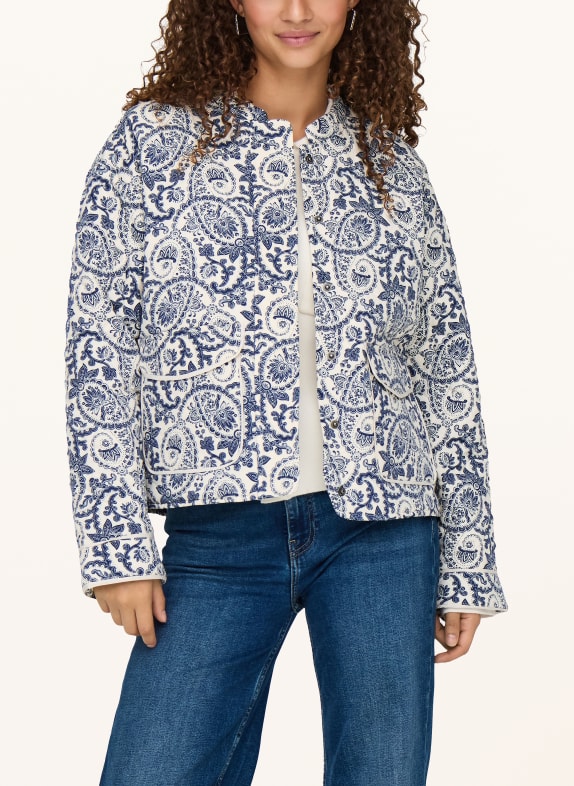 ONLY bunda TMAVĚ MODRÁ / KRÉMOVÁ