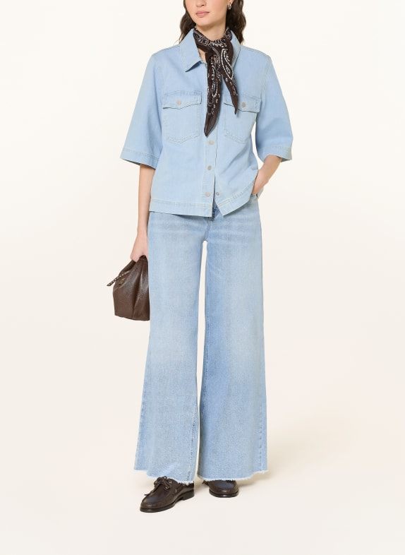 ONLY Jeansblouse met 3/4-mouwen LICHTBLAUW