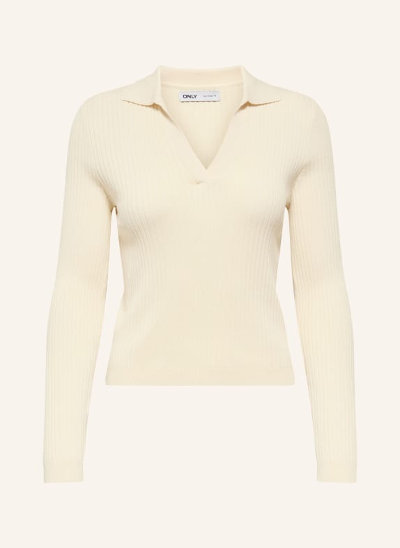 ONLY knitted polo shirt BEIGE