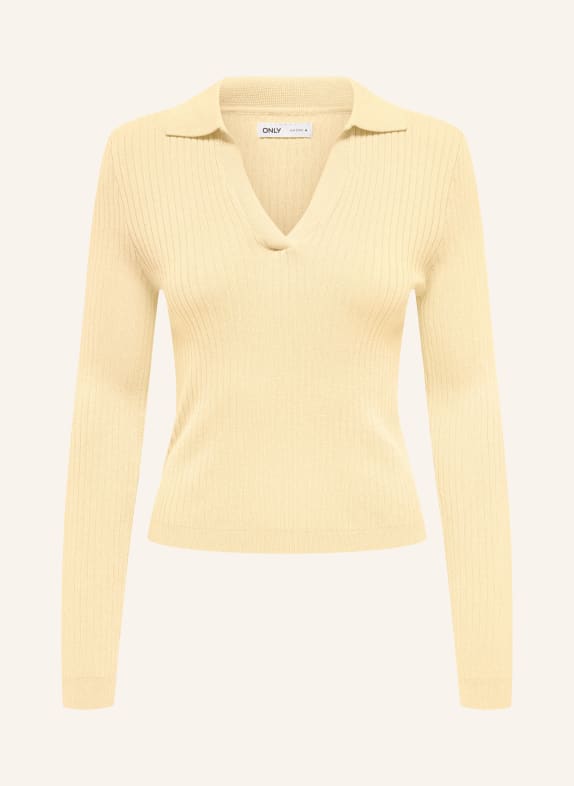 ONLY knitted polo shirt YELLOW