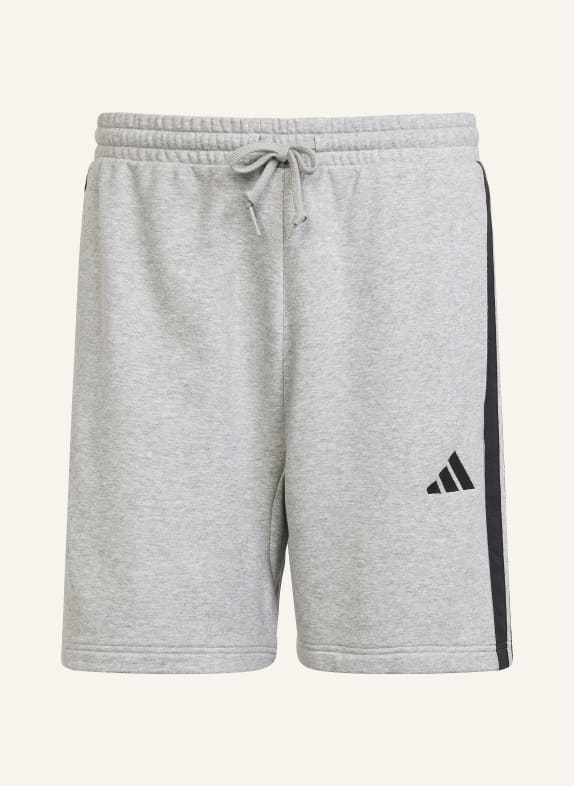 adidas Šortky ESSENTIAL 3-STRIPES SVĚTLE ŠEDÁ / ČERNÁ