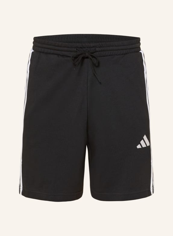 adidas sweat shorts BLACK / WHITE
