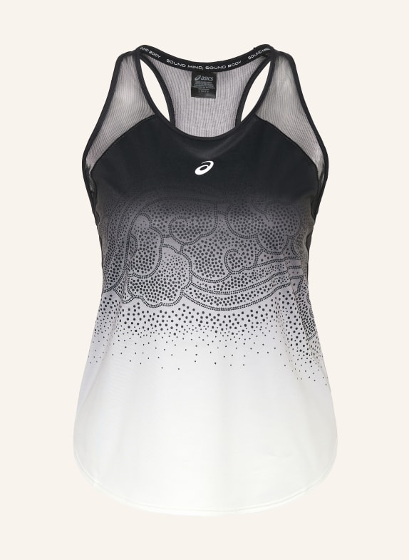 ASICS Lauftop ROAD FADE SCHWARZ / CREME
