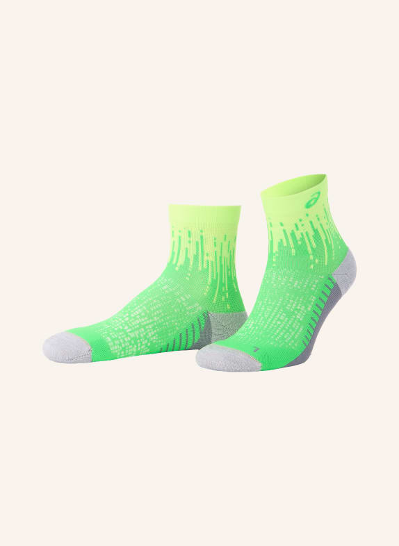 ASICS Running socks CUSHIONED PERFORMANCE NEON GREEN / LIGHT GRAY / NEON YELLOW