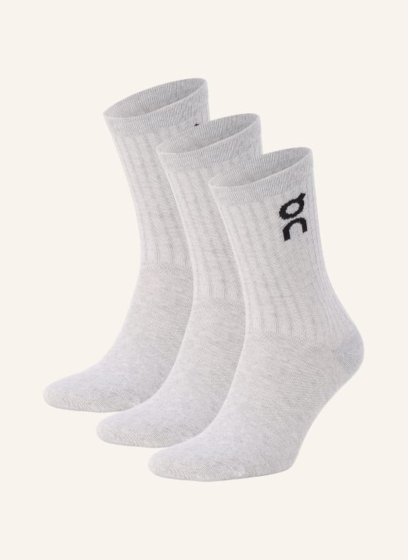 On 3er-Pack Socken HIGH HELLGRAU / SCHWARZ