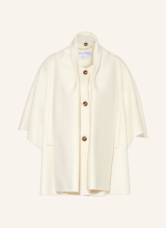Max Mara ABLASONE cashmere cape with detachable scarf ECRU