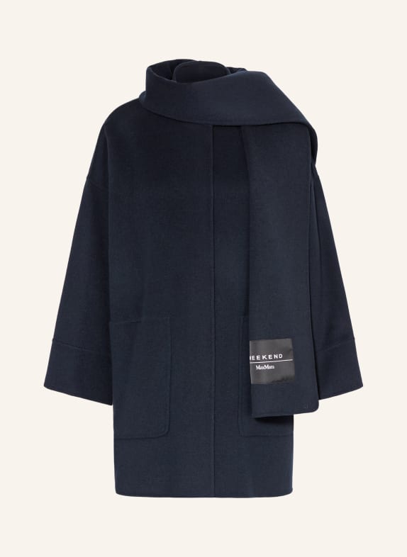 WEEKEND Max Mara Wollmantel FULCRO mit abnehmbarem Schal DUNKELBLAU