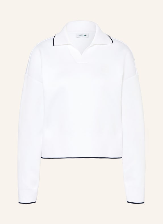 LACOSTE Funktions-Poloshirt WEISS / SCHWARZ