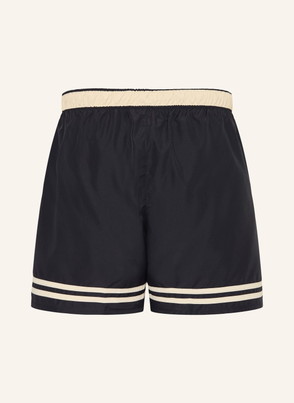 LACOSTE Badeshorts SCHWARZ / CREME