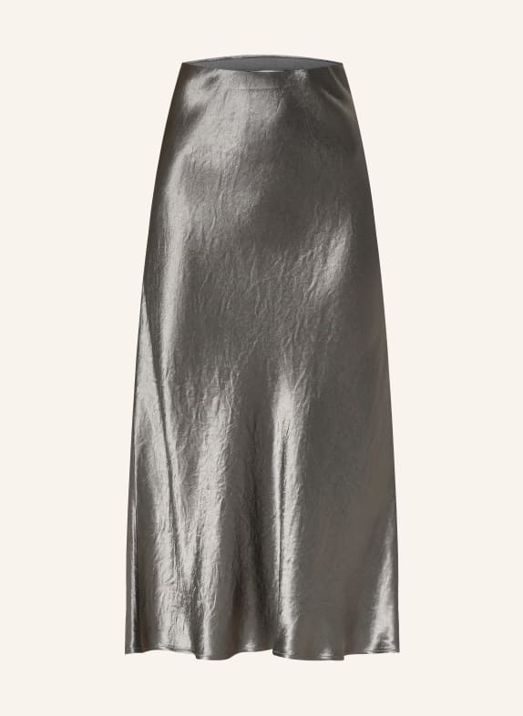 MM by Max Mara Saténová sukně ALESSIO TMAVĚ ŠEDÁ