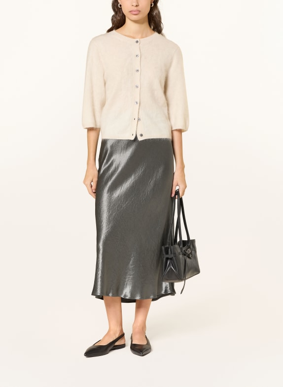 MM by Max Mara Satijnen rok ALESSIO DONKERGRIJS