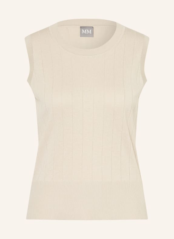 MM by Max Mara Pletený top RIVA z hedvábí BÉŽOVÁ