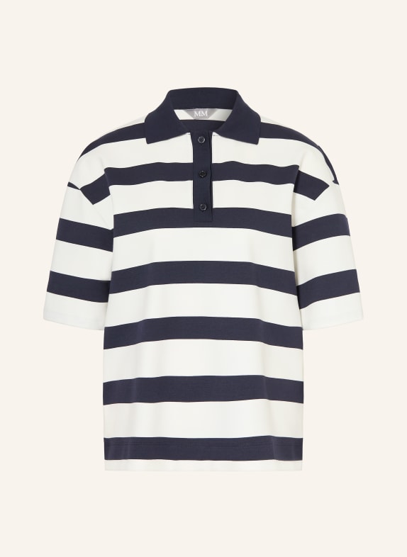 MM by Max Mara Jerseyové polo tričko LABETAIA TMAVĚ MODRÁ / BÍLÁ